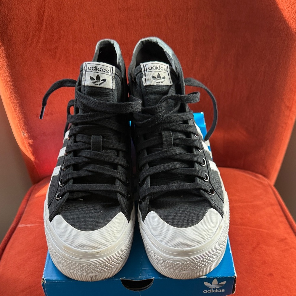 adidas Black and White Athletic Shoes